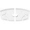 Ekena Millwork Kailey Architectural Grade PVC Ceiling Medallion, 18"W x 12"H x 3"ID x 9 3/4"C x 1"P, Two-Piece CMP18X12KY2-03000 - alternate 2